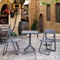 Book Publishing Co Dream Folding Outdoor Bistro Set with 2 Chairs  Dark Grey GR2843612